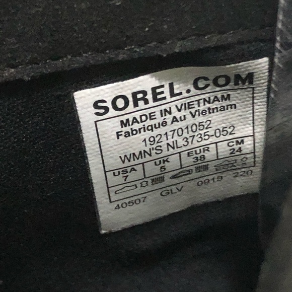 Sorel Boots Harlow Distressed Leather Waterproof Lug Sole Quarry Grey - Sz 7 - Picture 8 of 9